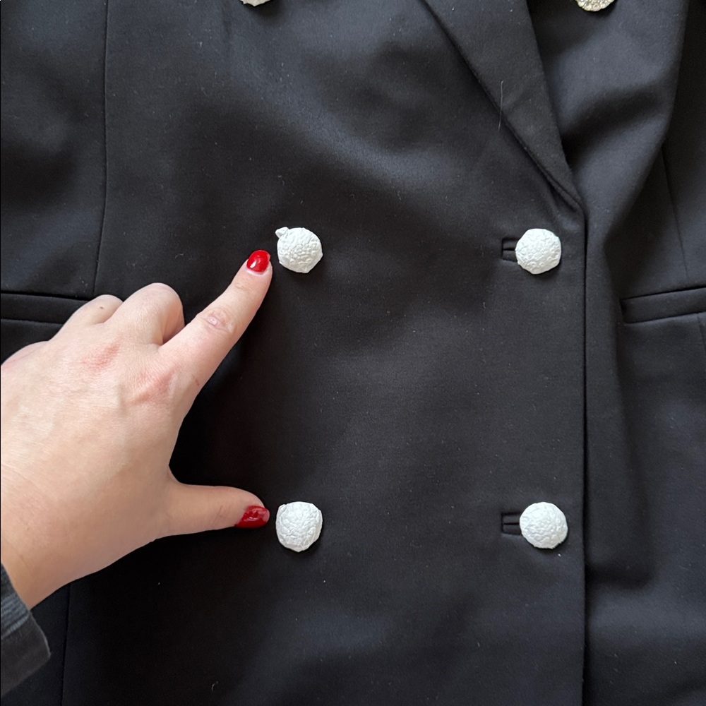 NEW- Good American Ponte Embellished Executive Blazer Minidress - Picture 5 of 16